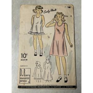 Vintage DuBarry Pattern #2534-B Girls Slip and Panties Size 4
